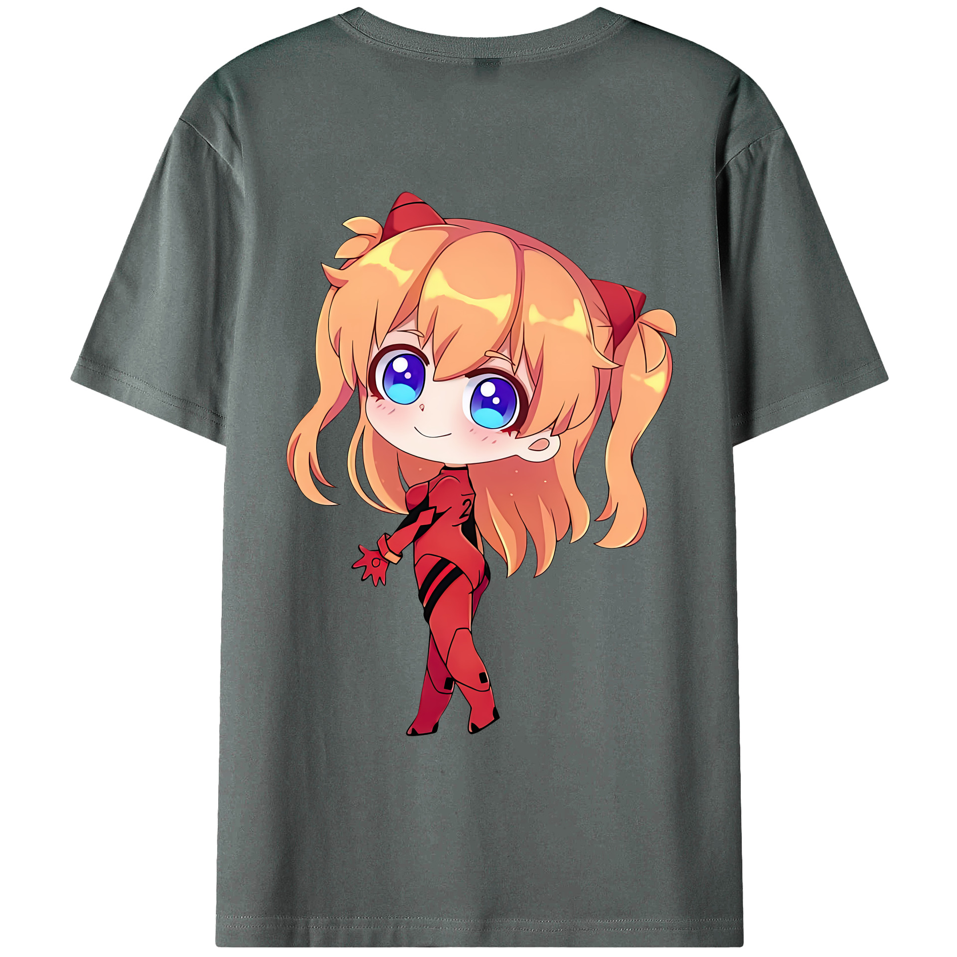 （画像用） EVA 新世紀エヴァンゲリオン 綿100％ メンズ半袖Tシャツ（バックプリント） 通気性